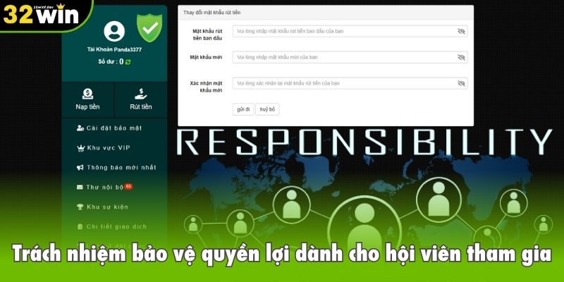 Trách nhiệm bảo vệ quyền lợi dành cho hội viên tham gia